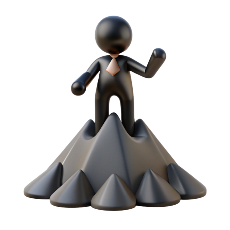 serene artistic Achieving Success Climbing to the Top high quality png