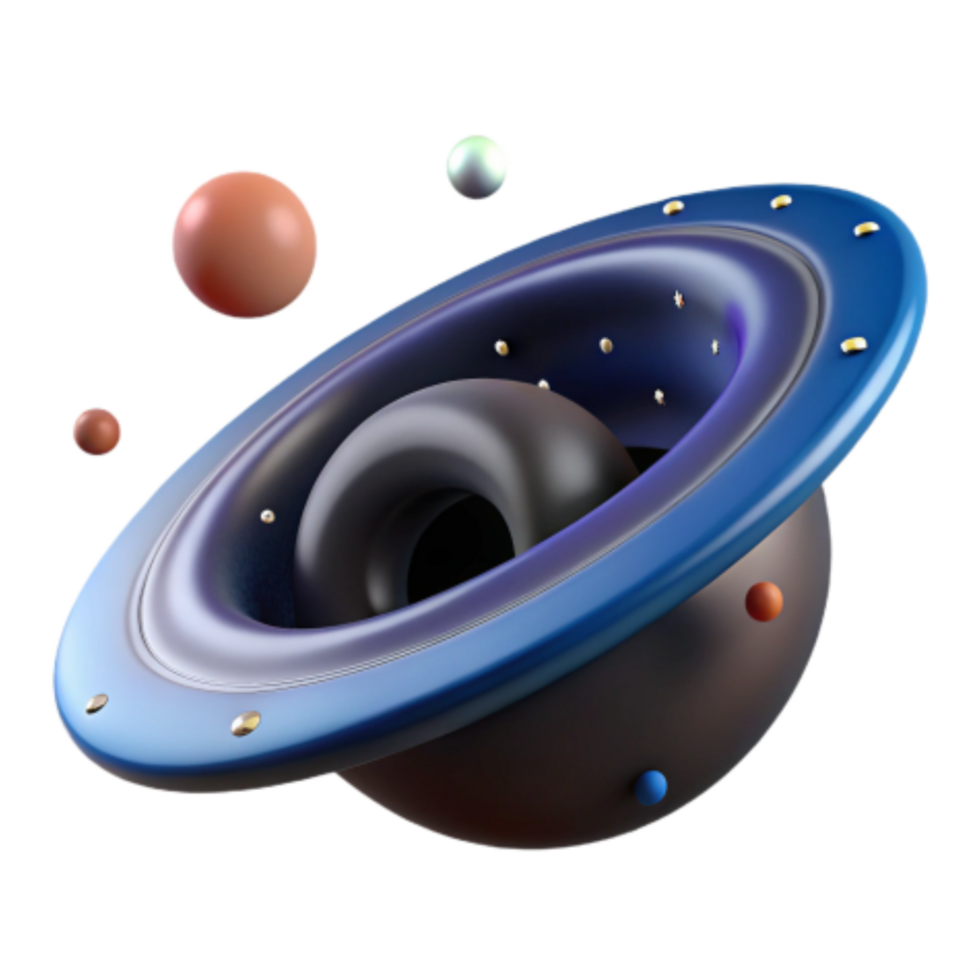 impressive traditional Abstract Cosmic Sphere 3D Render of Celestial Orbit original png