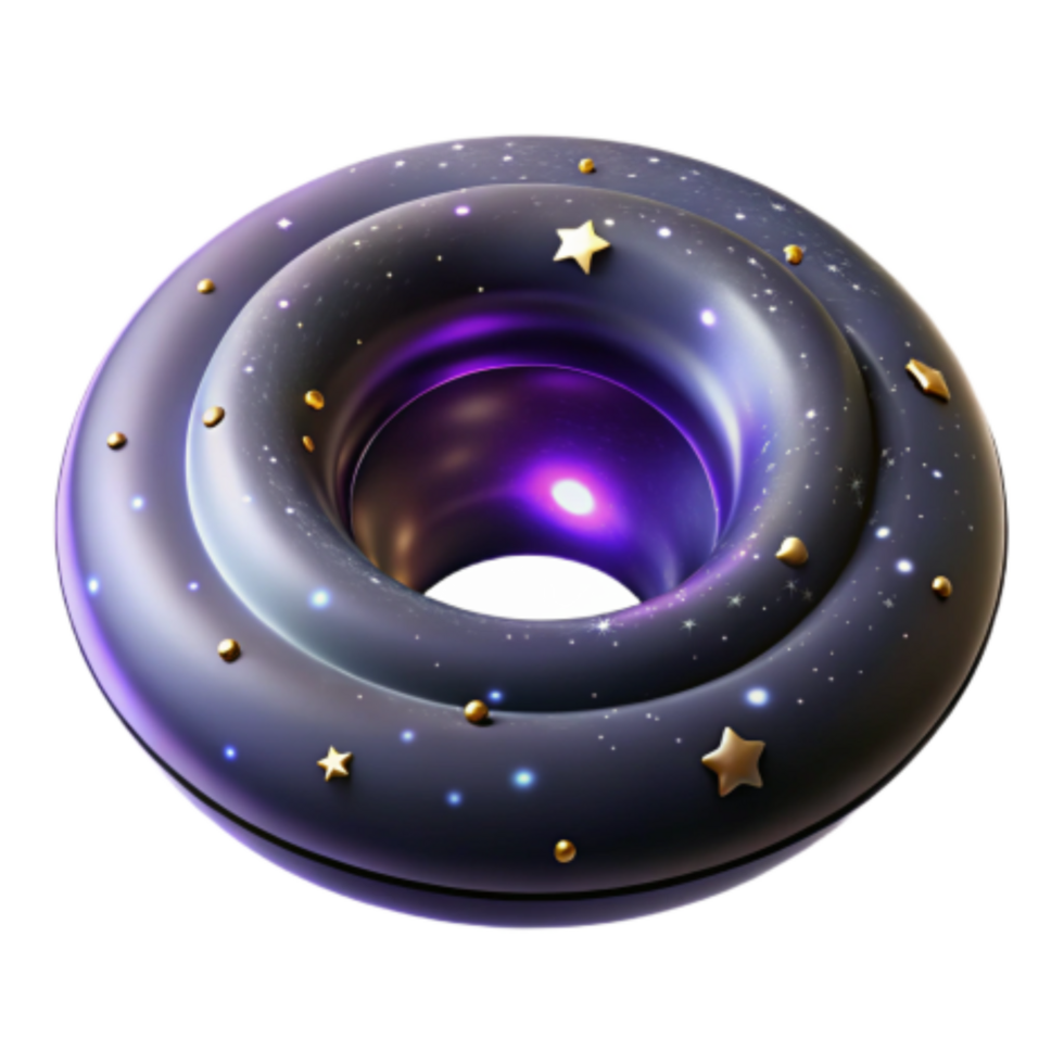 vibrant modern Cosmic Torus 3D Render of a Nebula-Like Swirl 4K png