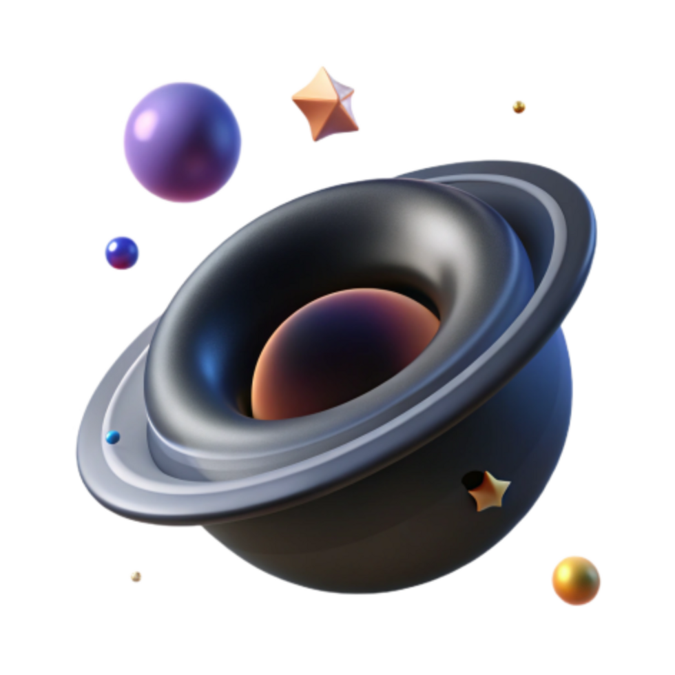 dramatic abstract Cosmic Speaker 3D Planetary Sound System premium png