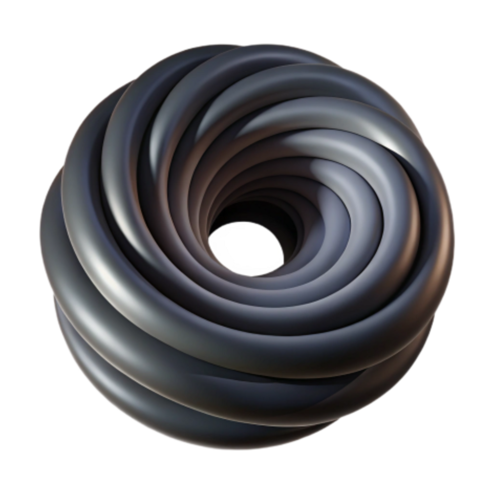 vibrant traditional Abstract 3D Swirling Vortex Dark Grey, Circular, Tunnel Design 4K png