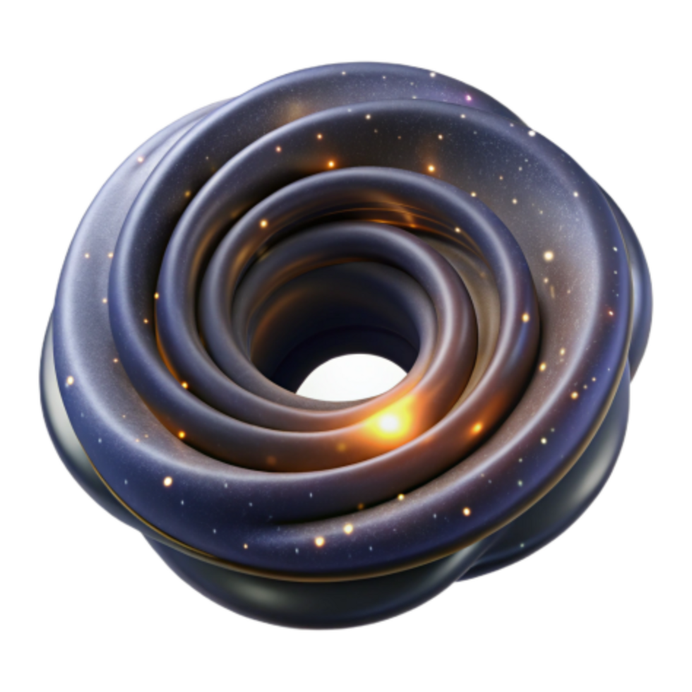 vibrant classic Cosmic Swirl Abstract 3D Render of a Glowing Nebula 4K png