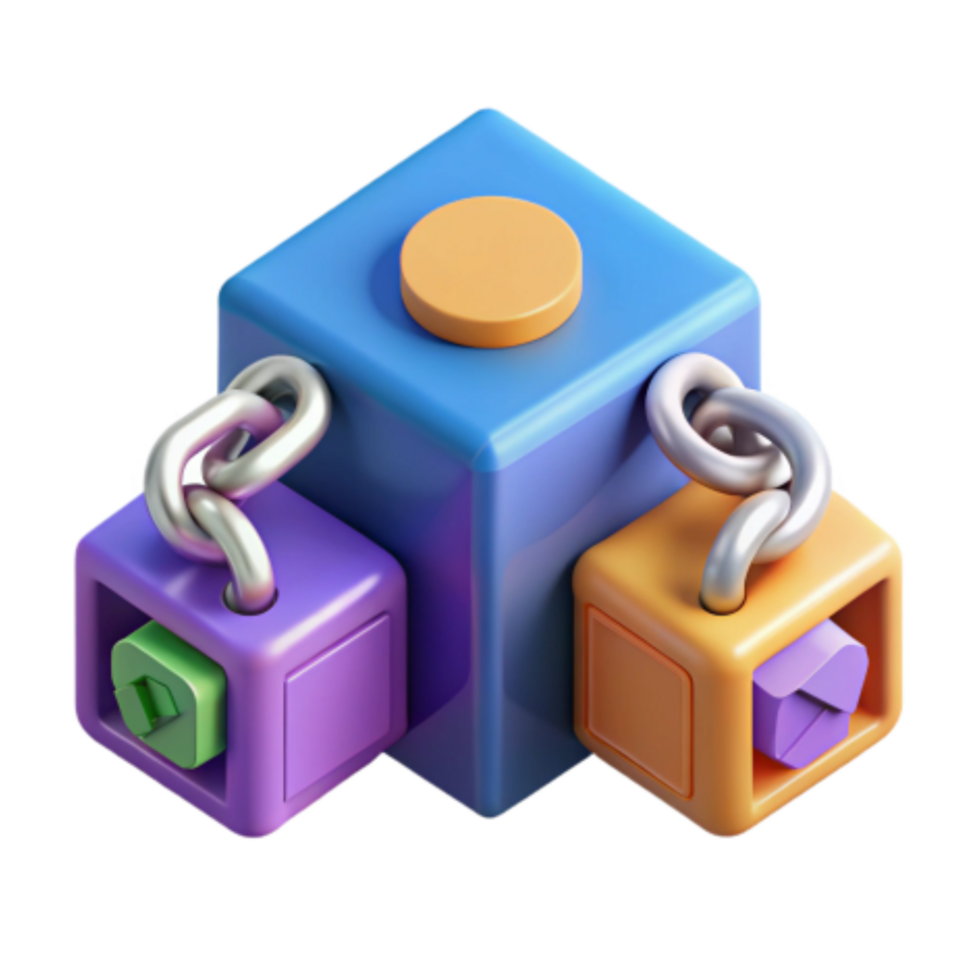 magnificent vintage Interconnected Cubes A 3D Puzzle of Linked Blocks exclusive png