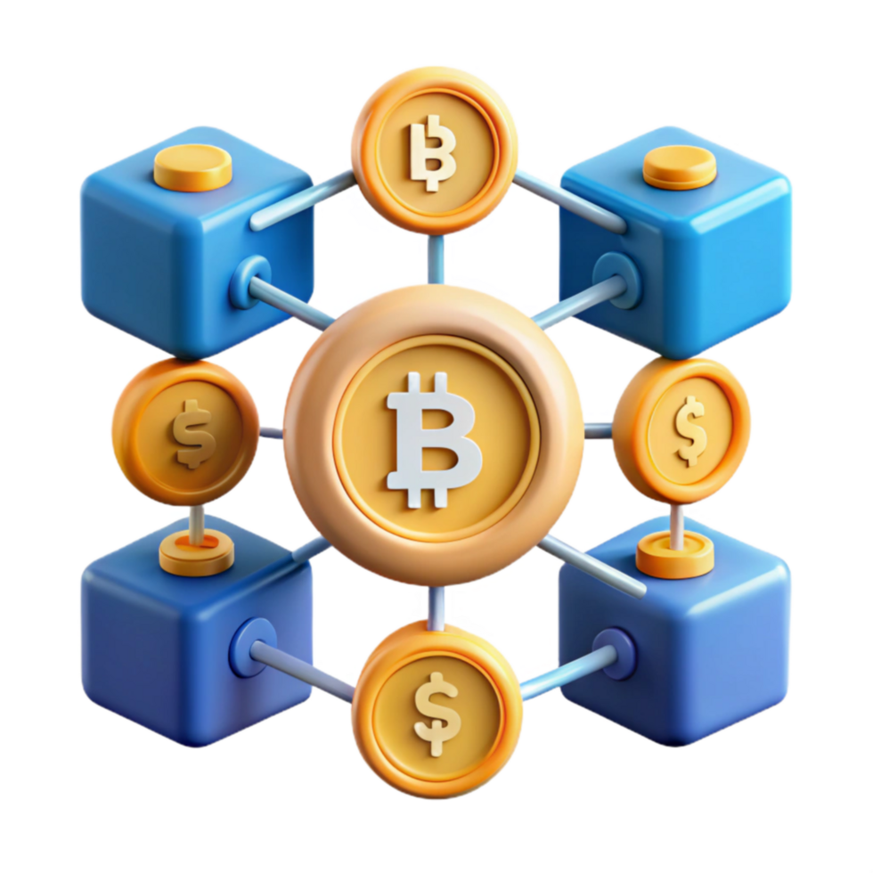 serene contemporary Cryptocurrency Network Decentralized Finance Digital Currency authentic png