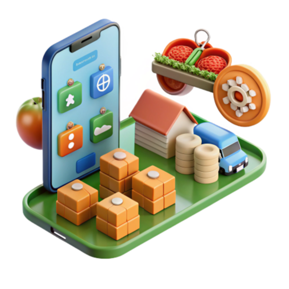 impressive minimalist Farm to Table Mobile App for Local Food Delivery premium png