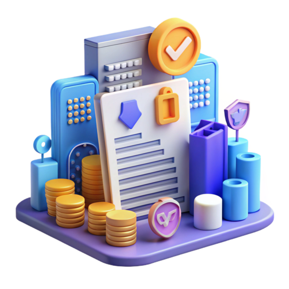 elegant abstract Secure Financial Document Management System genuine png