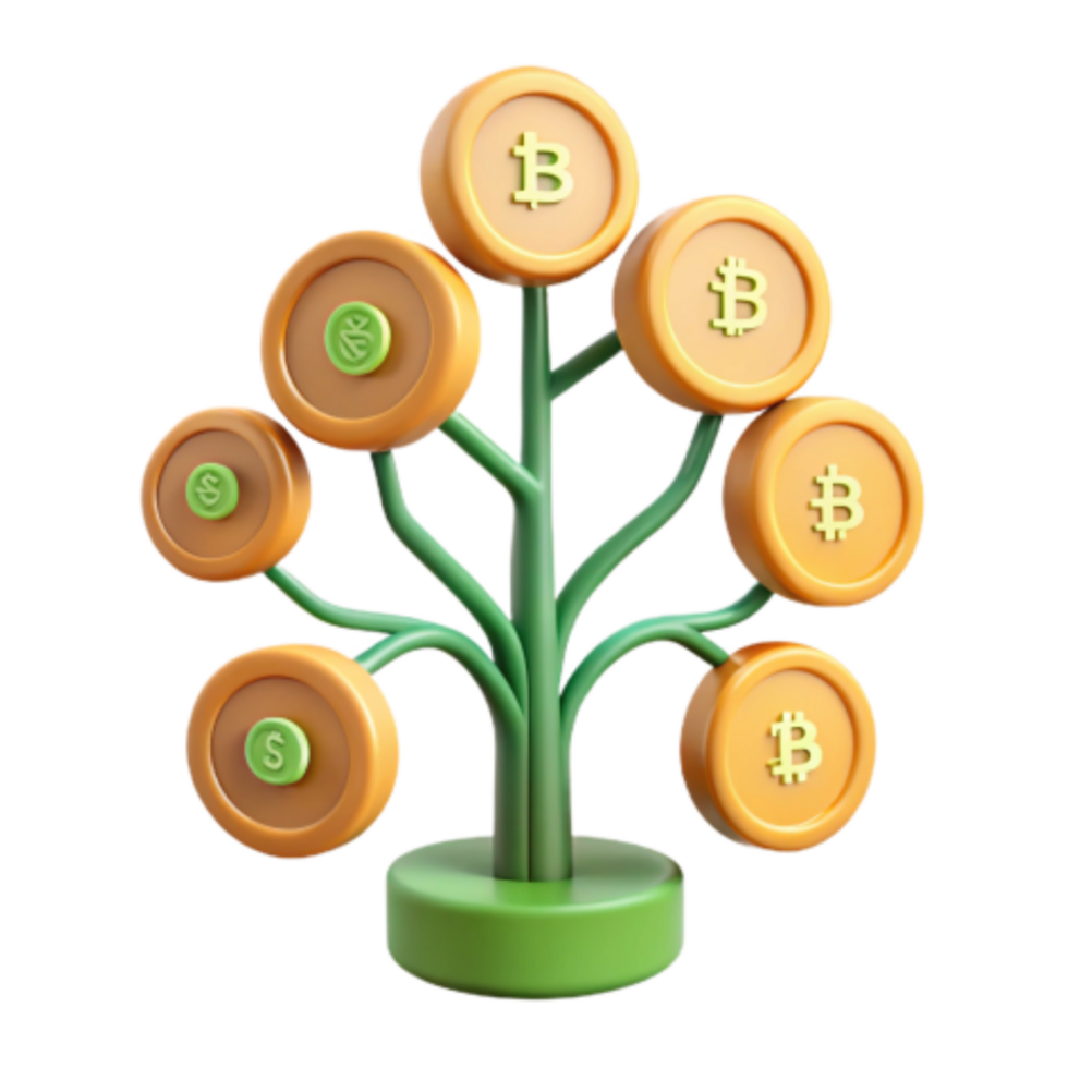 vibrant rustic Cryptocurrency Investment Growth A Visual Representation high resolution png