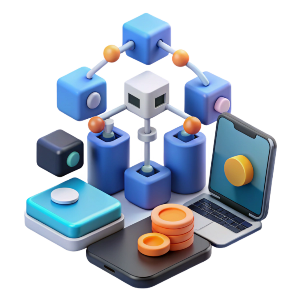 wonderful abstract Digital Ecosystem Networked Data Connected Devices professional png