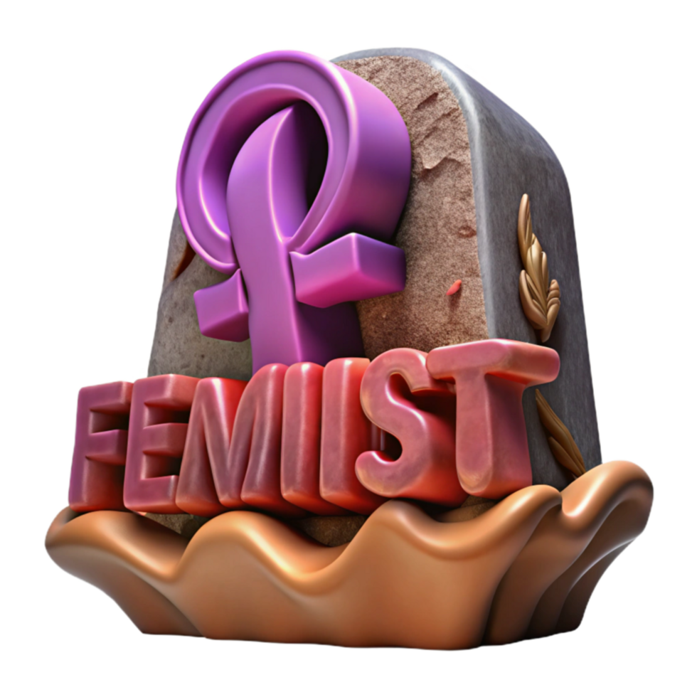 elegant creative Feminist Symbol A 3D Render 4K png