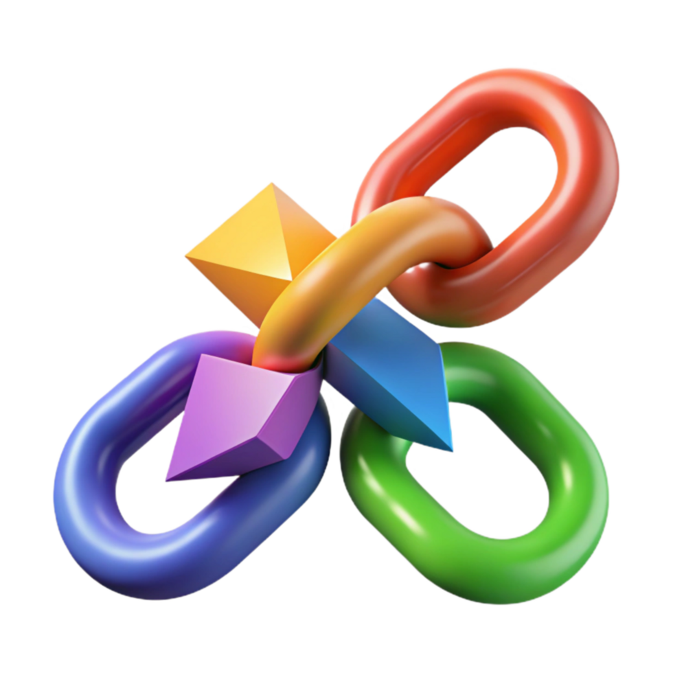 wonderful artistic Interconnected Arrows Chains Abstract 3D Design premium png