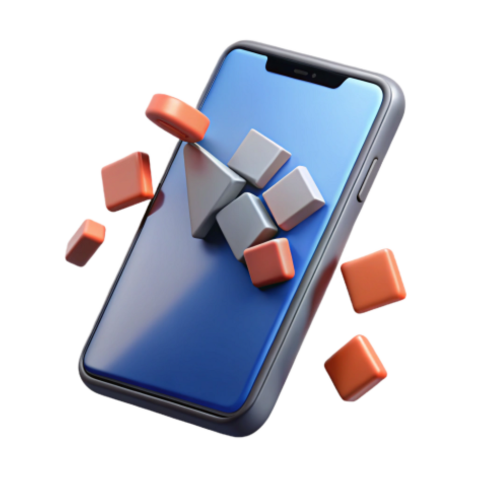 impressive artistic Mobile App Development 3D Puzzle Interface Design exclusive png