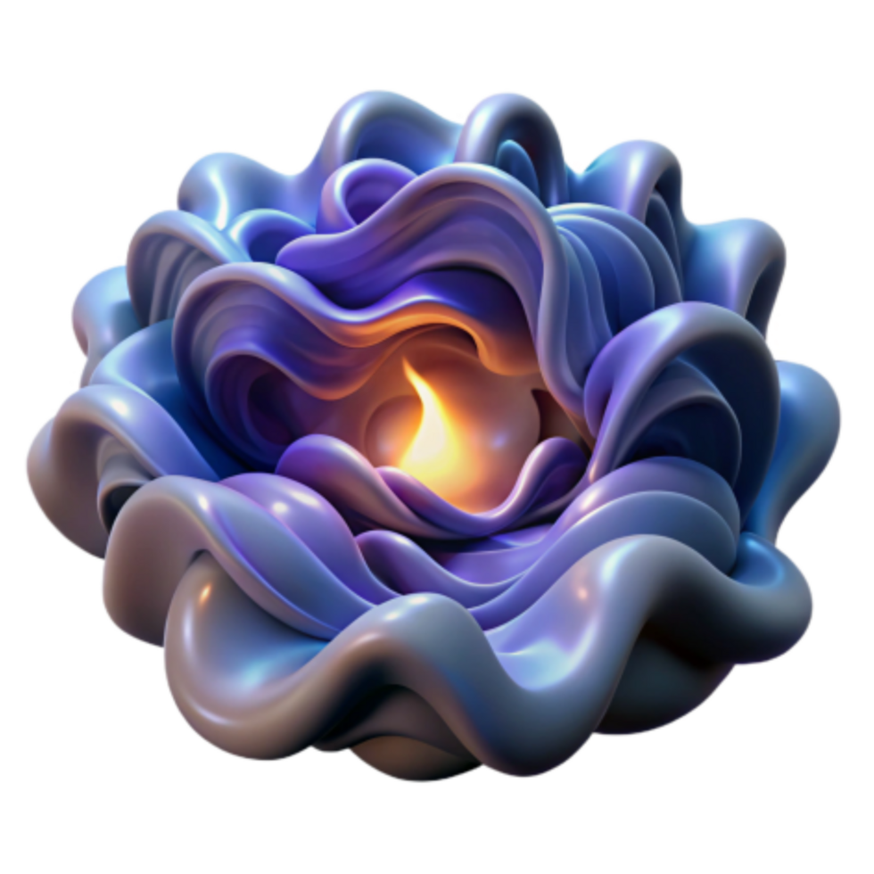 magnificent classic Abstract Fluid Form with Inner Flame original png