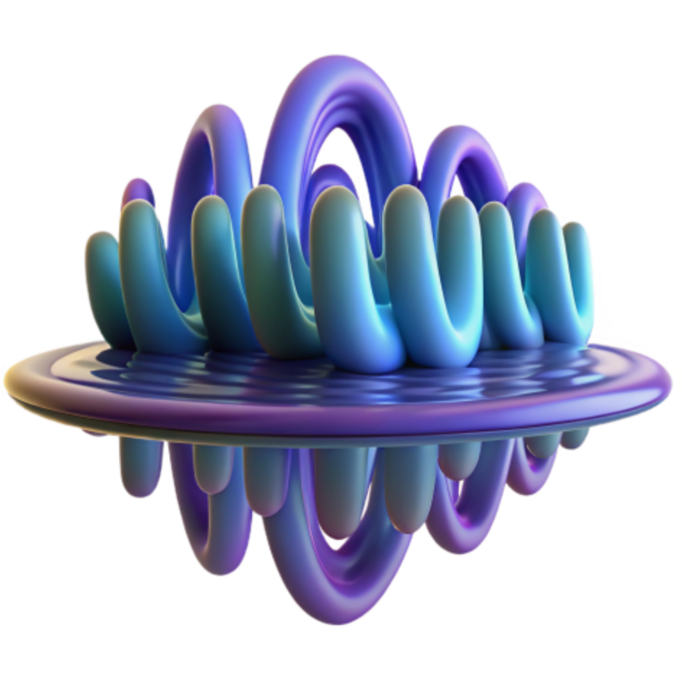 extraordinary rustic Abstract 3D Render Swirling, Fluid, Purple, Blue, Sculptural Forms original png