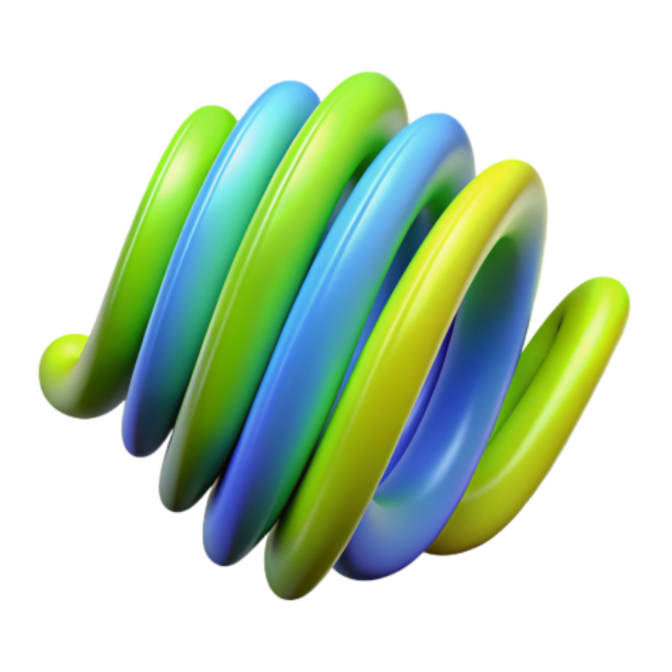 wonderful rustic Abstract 3D Spiral Green, Blue, Gradient Swirl original png