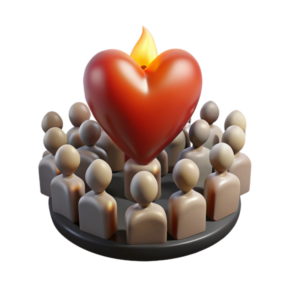 beautiful abstract Community, Unity, and Shared Heart A Symbol of Collective Love original png