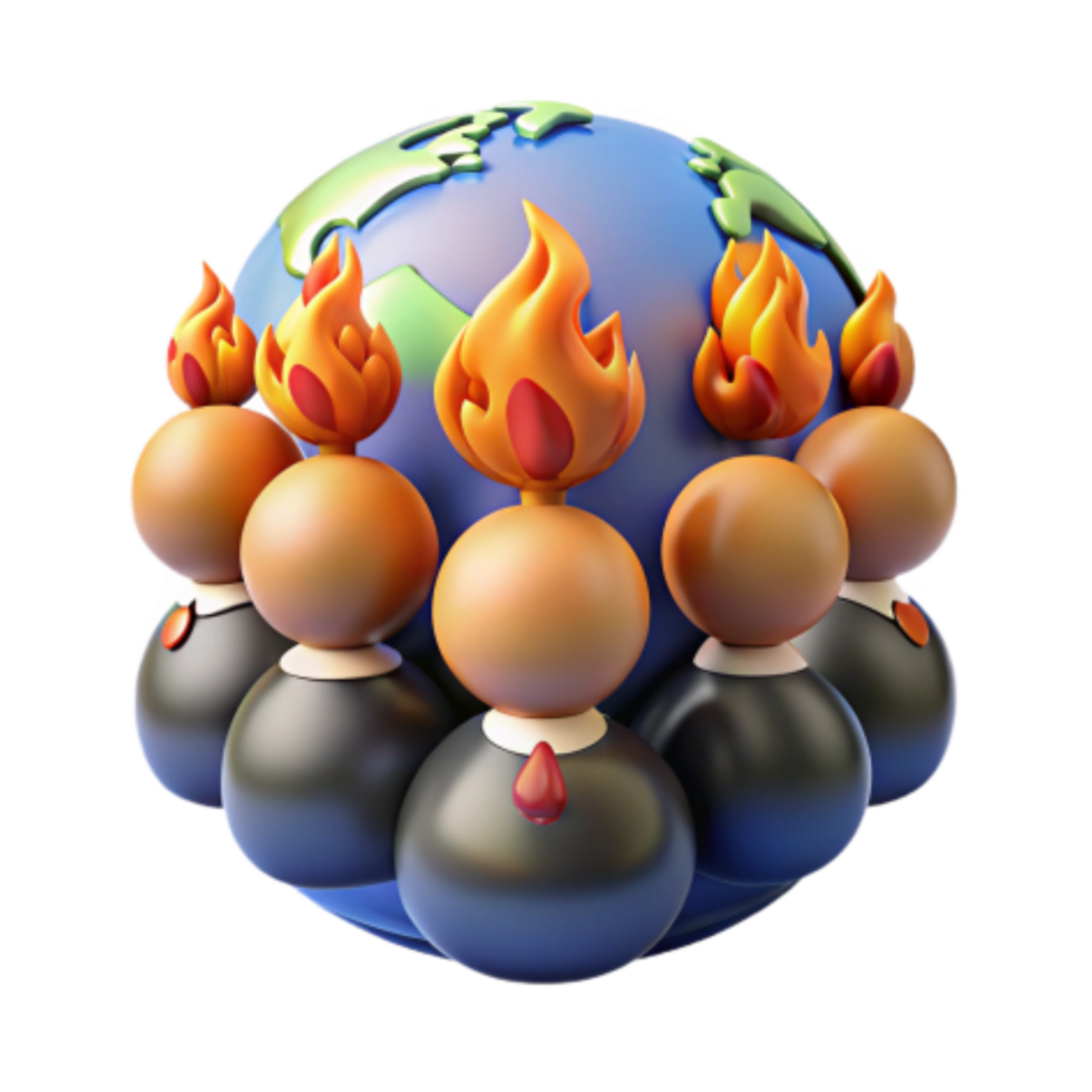 vibrant abstract Global Crisis Urgent Action Needed high quality png