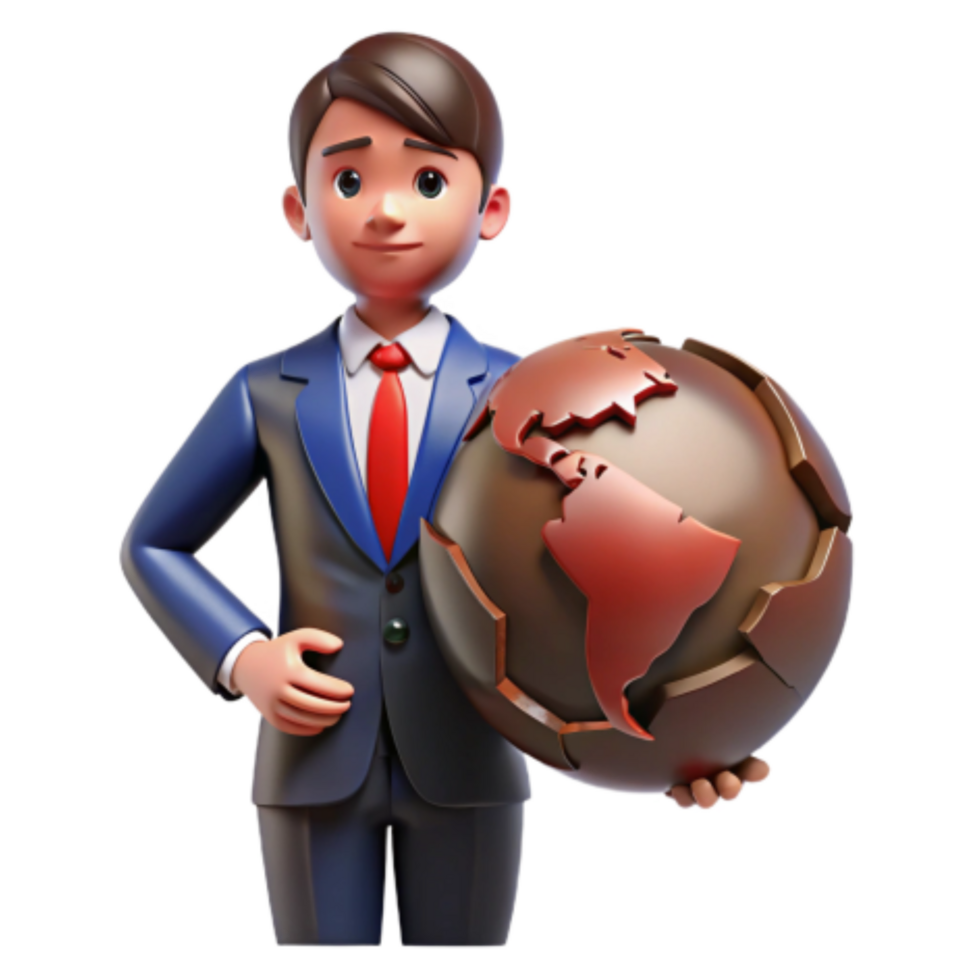 wonderful modern Global Businessman International Trade Economic Growth detailed png