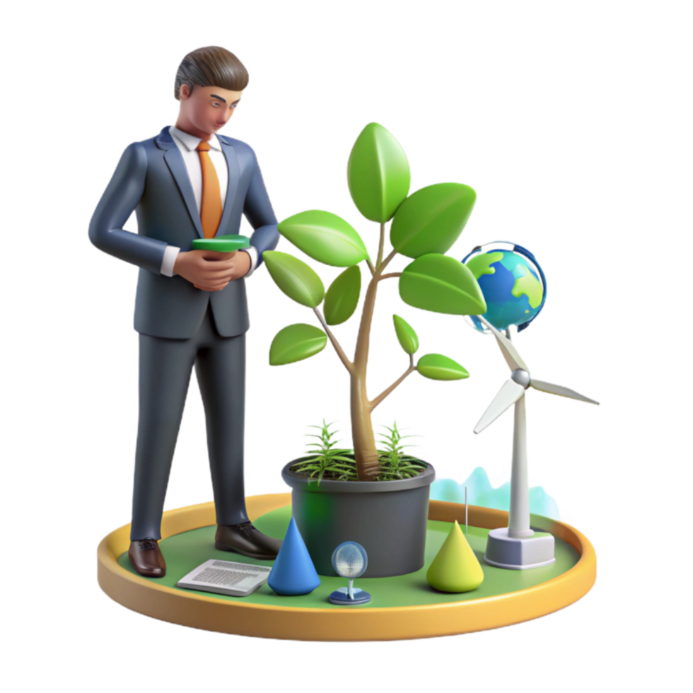 magnificent creative Investing in Sustainable Growth A Green Future professional png