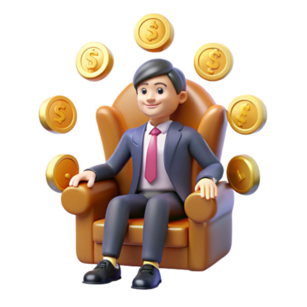 dramatic abstract Financial Success Achieving Wealth and Prosperity premium png