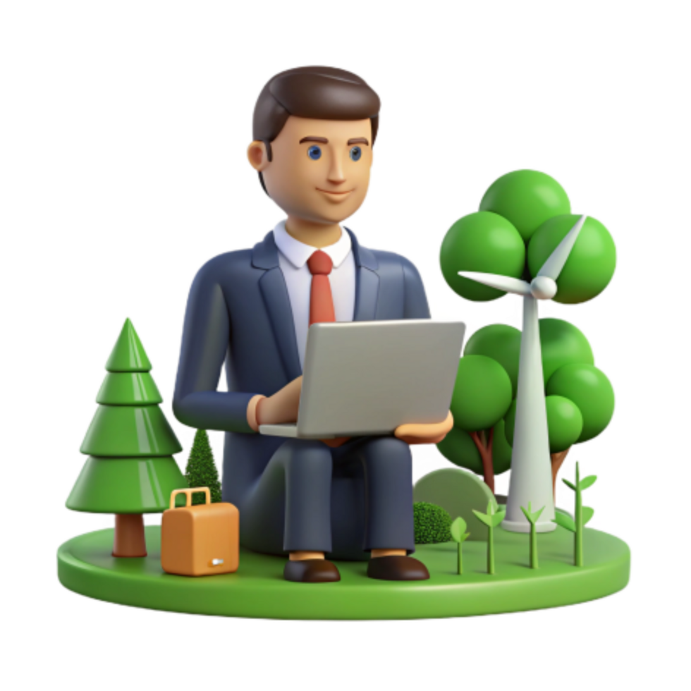 impressive abstract Sustainable Business Green Tech Environmental Solutions authentic png