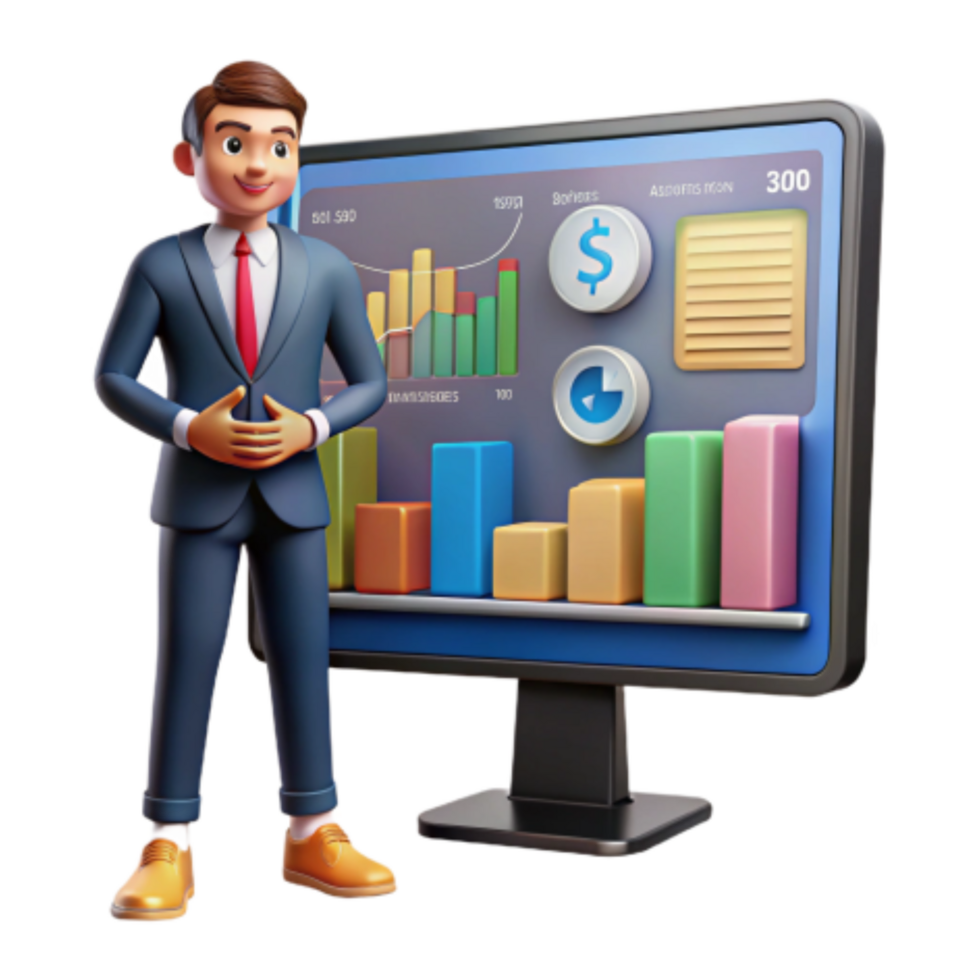 dramatic vintage Financial Data Analysis Business Charts Graphs high quality png