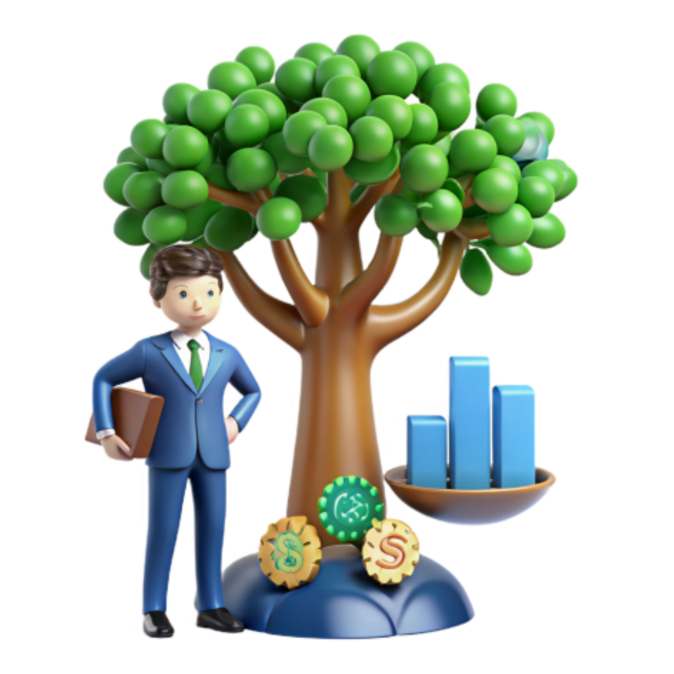 wonderful abstract Sustainable Growth Investing in a Greener Future high resolution png