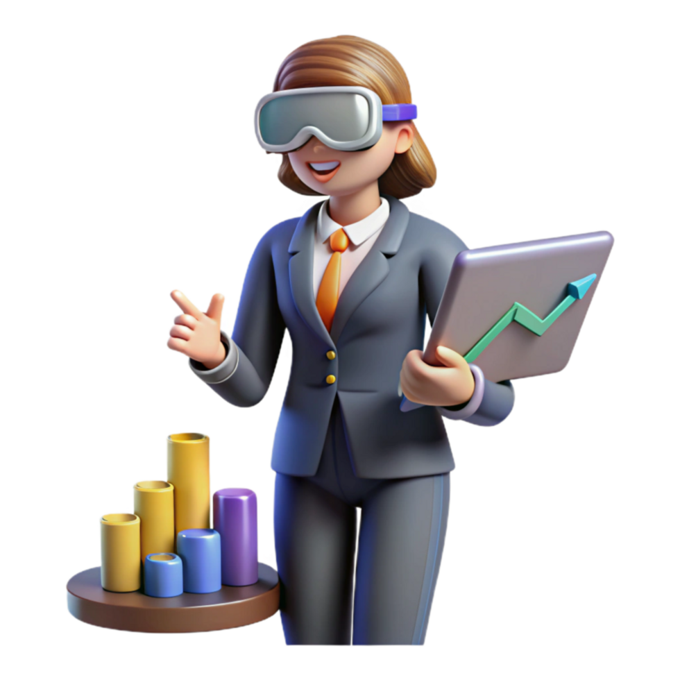 elegant abstract Virtual Reality Business Analytics Data Visualization Growth high resolution png