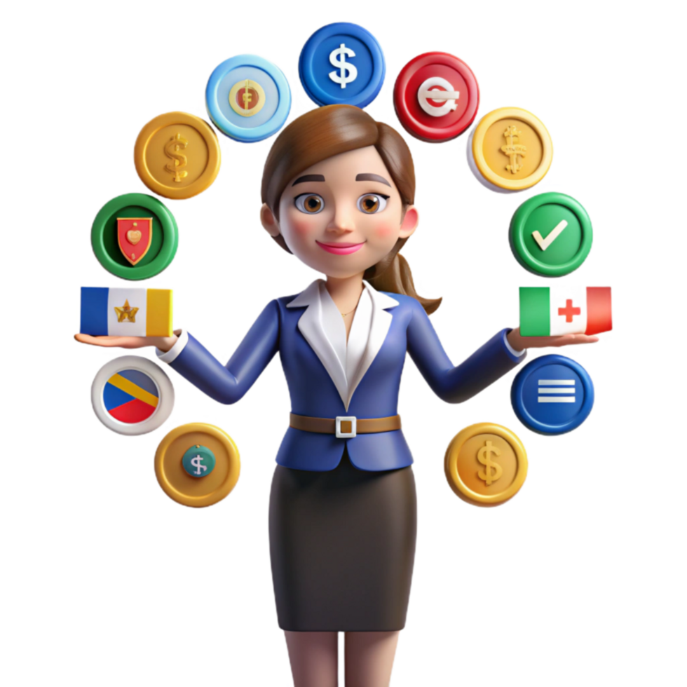 serene creative Global Finance Currency Exchange International Trade professional png