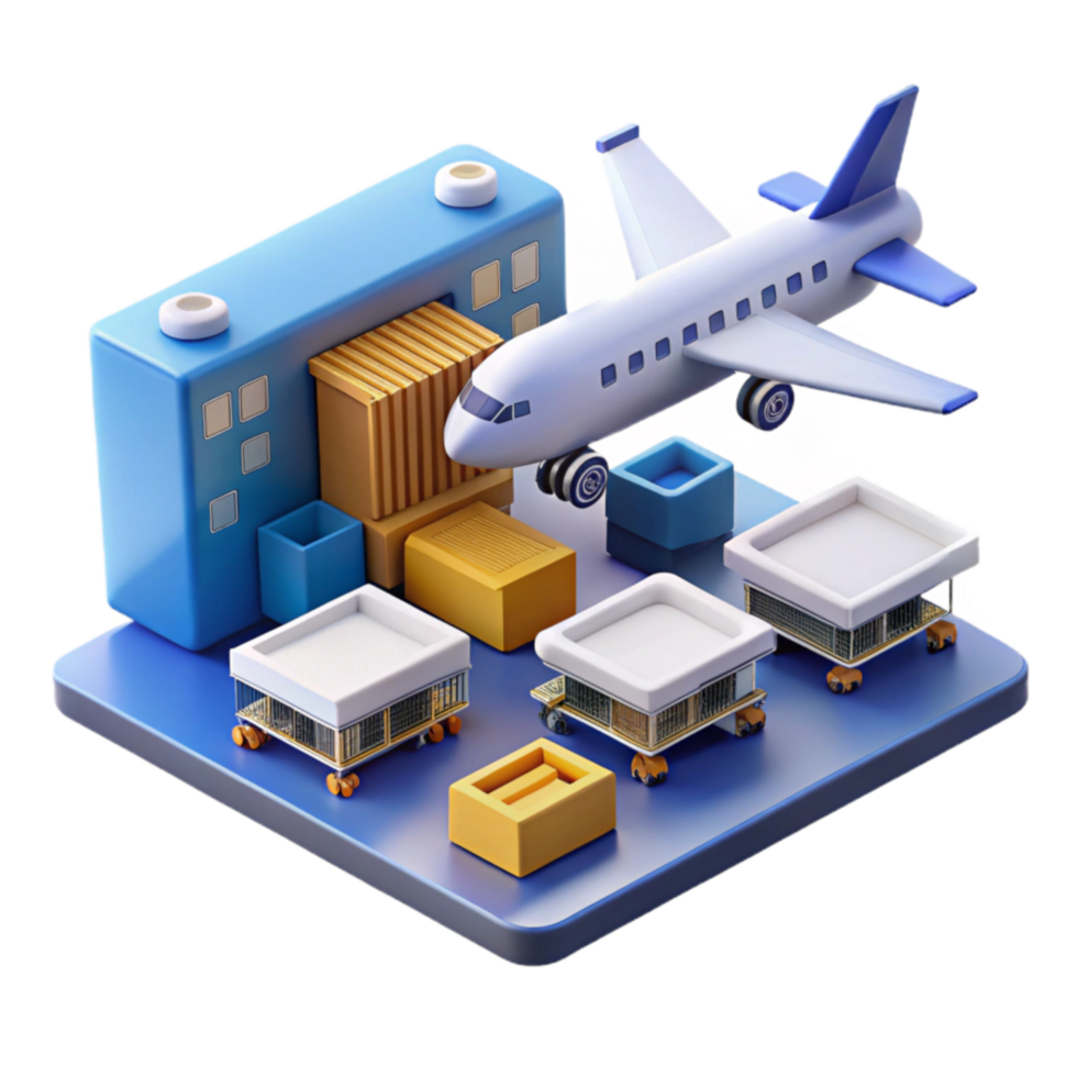 impressive artistic Global Air Cargo Efficient Freight Transport authentic png