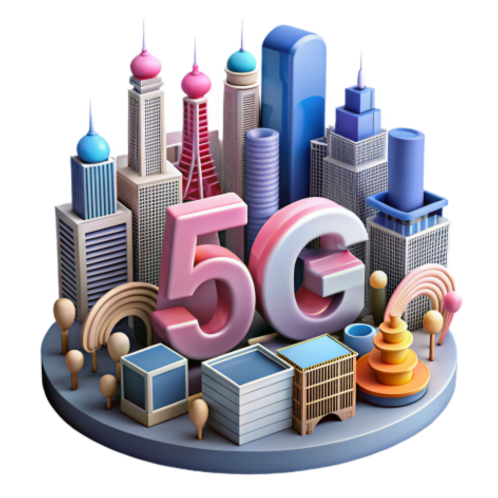 wonderful artistic 5G Network Transforming Cityscapes with Advanced Connectivity premium png