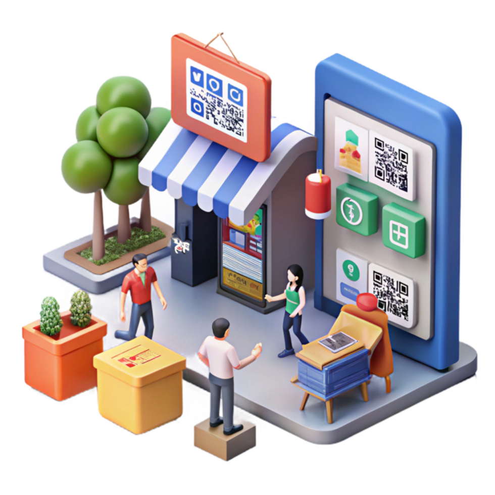 stunning vintage QR Code Mobile Payment Cashless Retail Shopping Experience genuine png