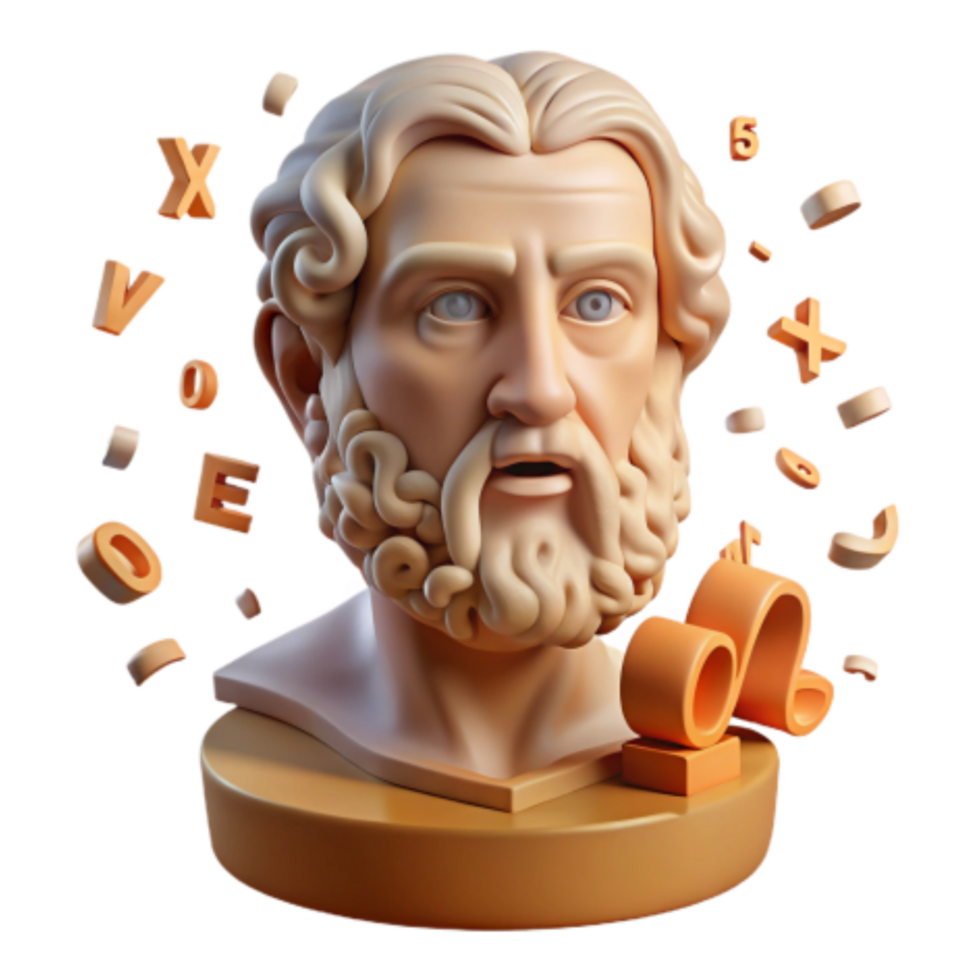 dramatic creative Ancient Wisdom Letters, Numbers, and Knowledge detailed png