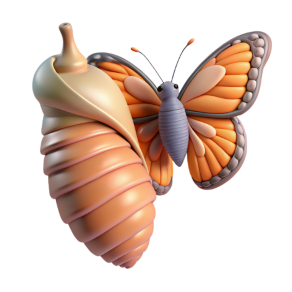 stunning traditional Emerging Butterfly Metamorphosis, Chrysalis, Insect, Wings, Nature high quality png