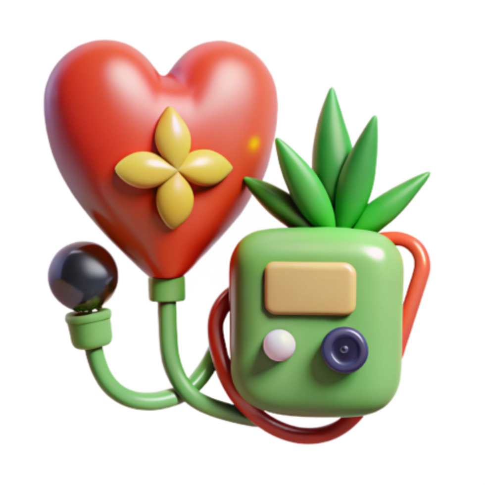 impressive minimalist Heart Health Monitoring Plant-Based Wellness Technology authentic png