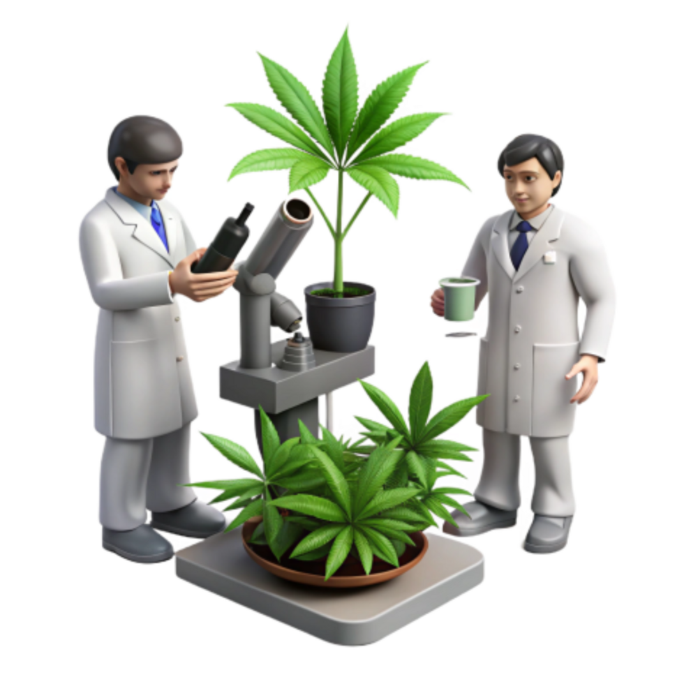 impressive rustic Cannabis Plant Research Microscopy and Extraction 4K png