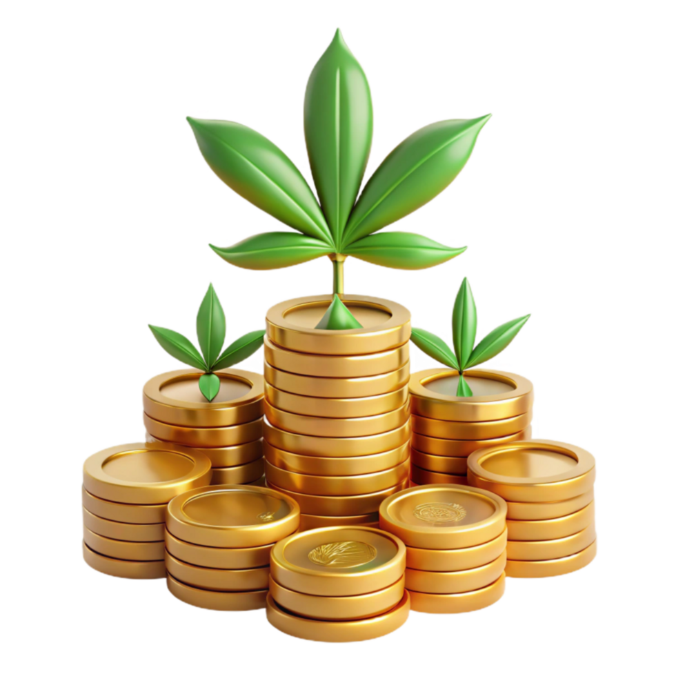 dramatic minimalist Cannabis Cultivation Financial Growth Investment high resolution png