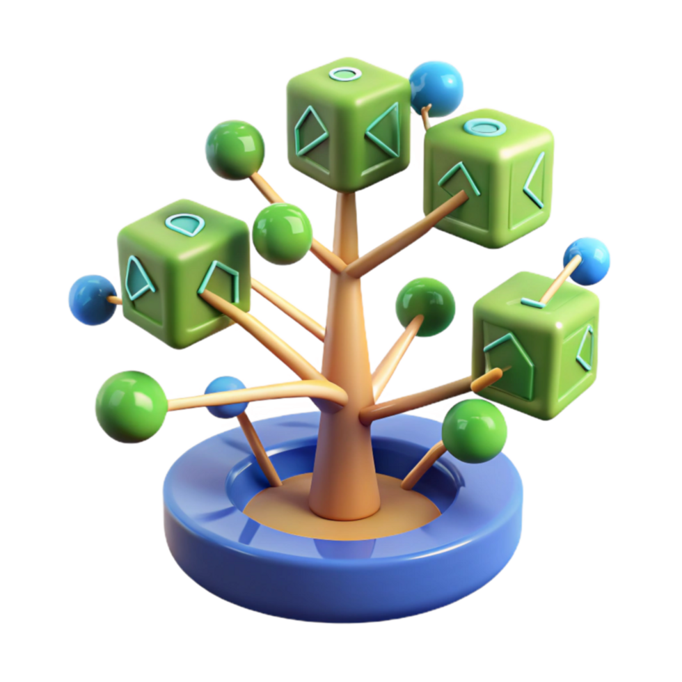 impressive rustic Abstract Data Tree Visualizing Network Growth high resolution png