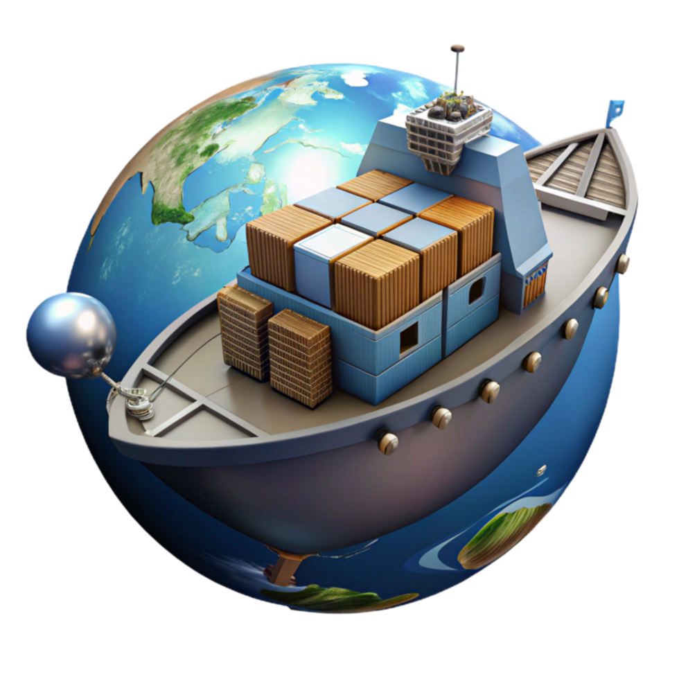 elegant classic Global Cargo Shipping Worldwide Container Transport genuine png