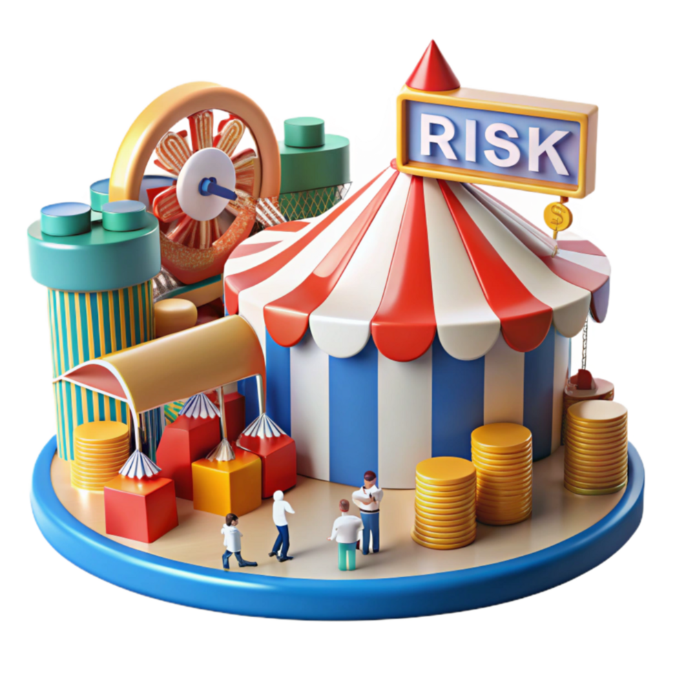 dramatic abstract Financial Risk A Fairground of Uncertainties premium png