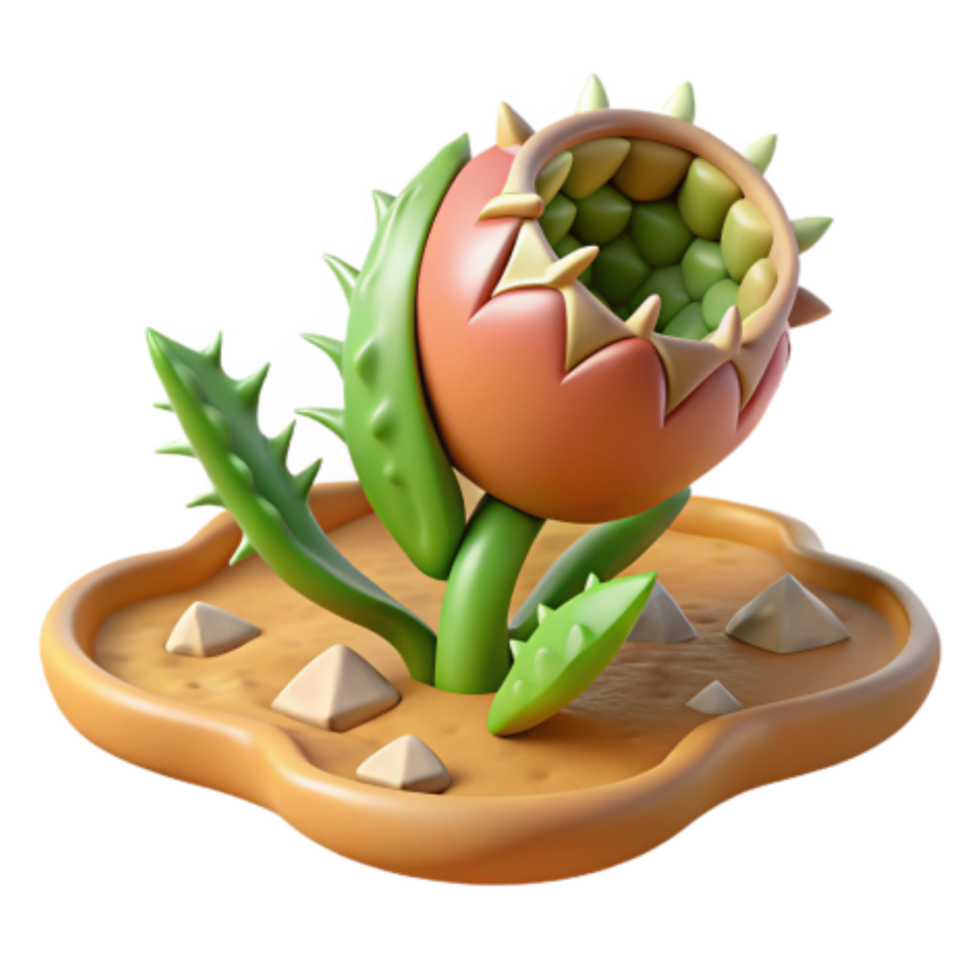 elegant classic 3D Render of Carnivorous Plant in Pot professional png