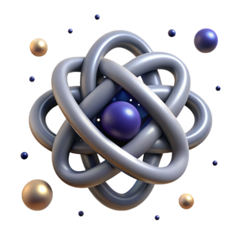vibrant rustic Atomic Structure Exploring Interconnectedness high quality png