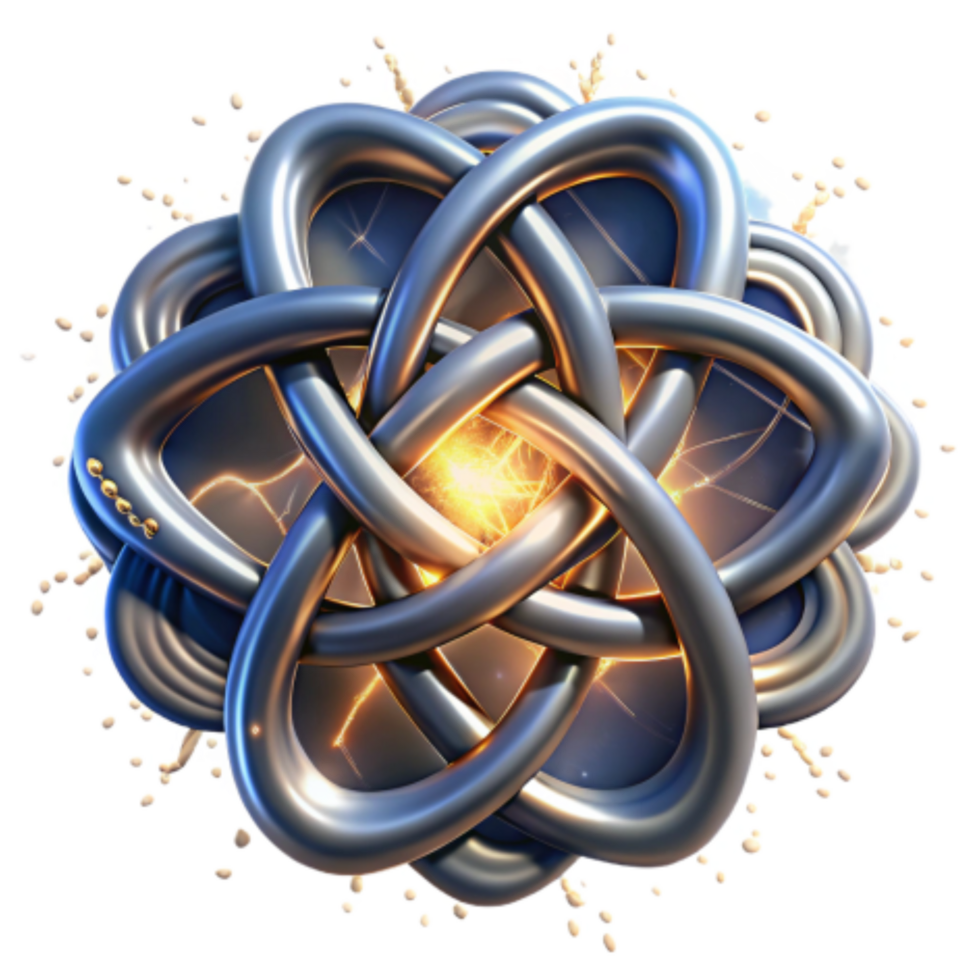 magnificent modern Interwoven Knot A 3D Abstract Design 4K png