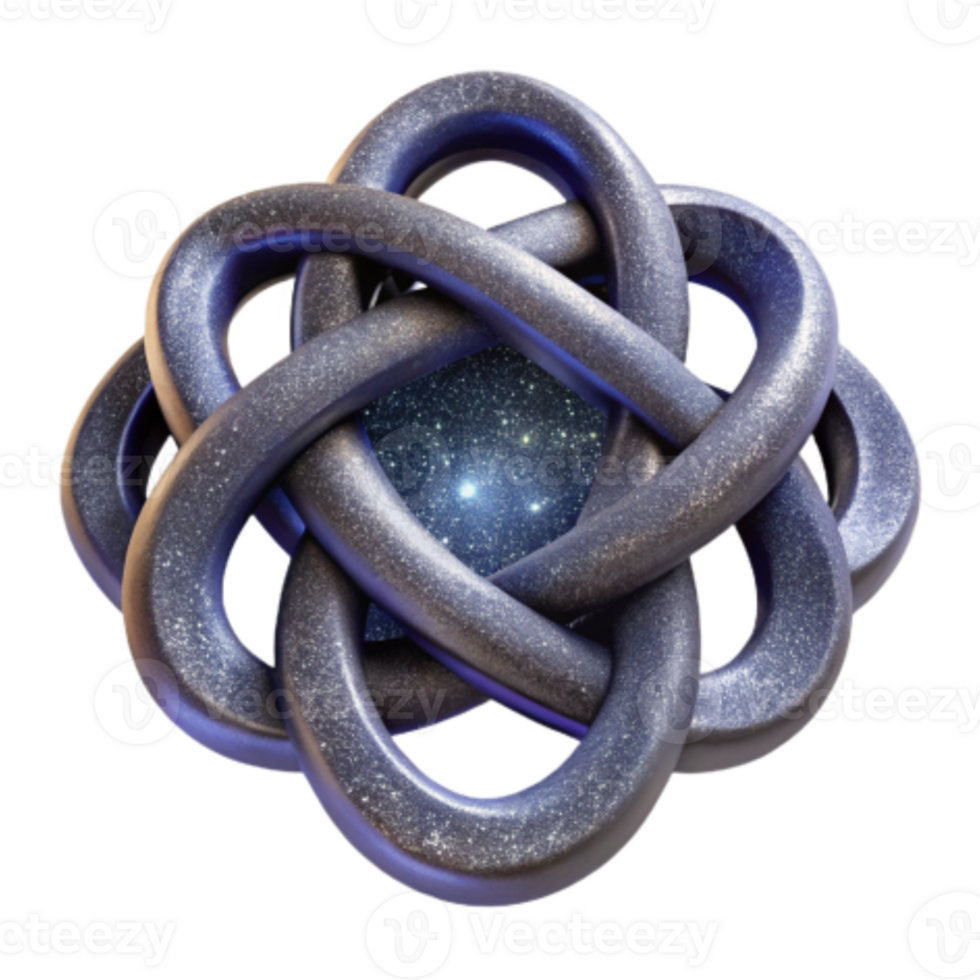 elegant artistic Cosmic Knot Interwoven Universe premium png