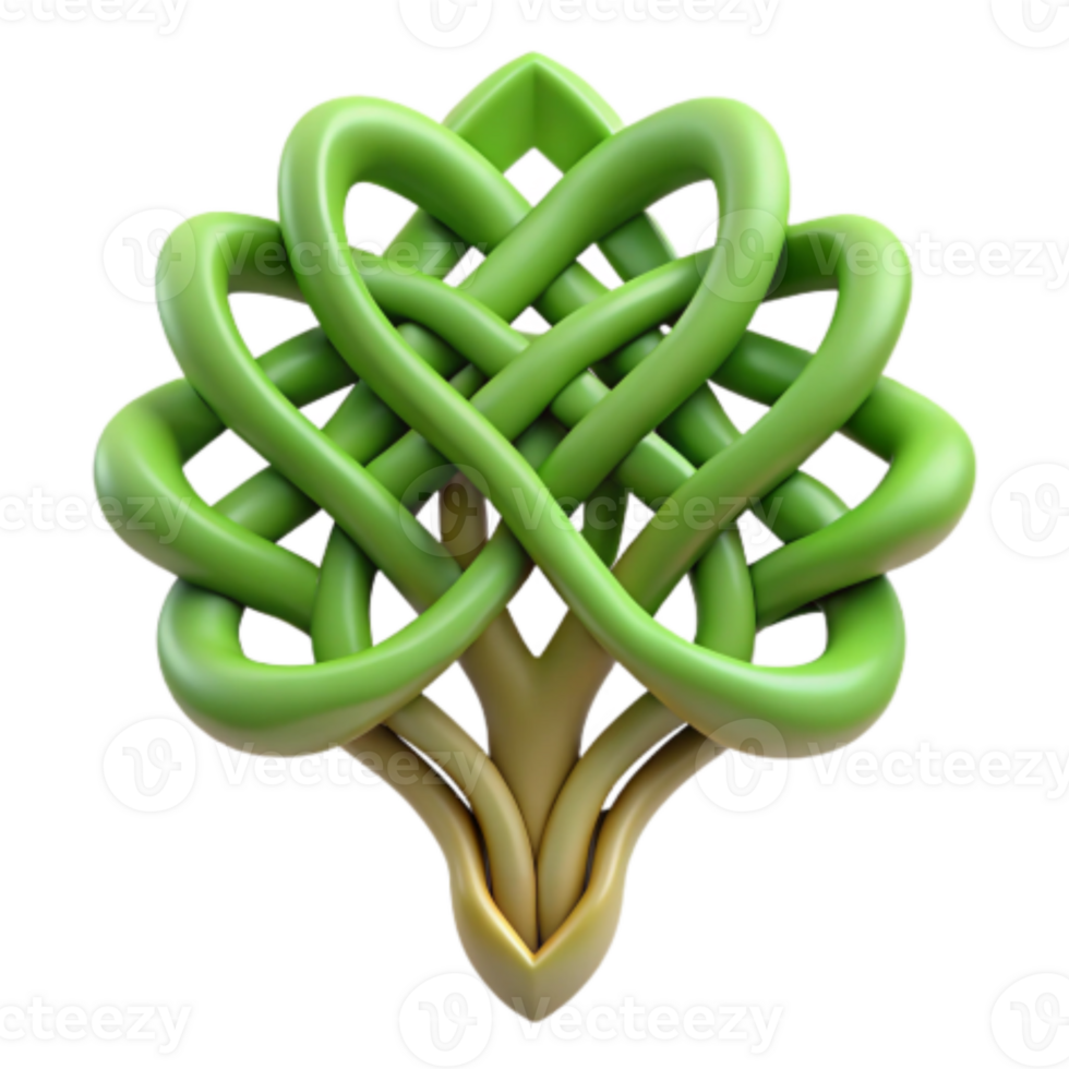 serene artistic Celtic Knot Tree of Life 3D Rendered Design high resolution png