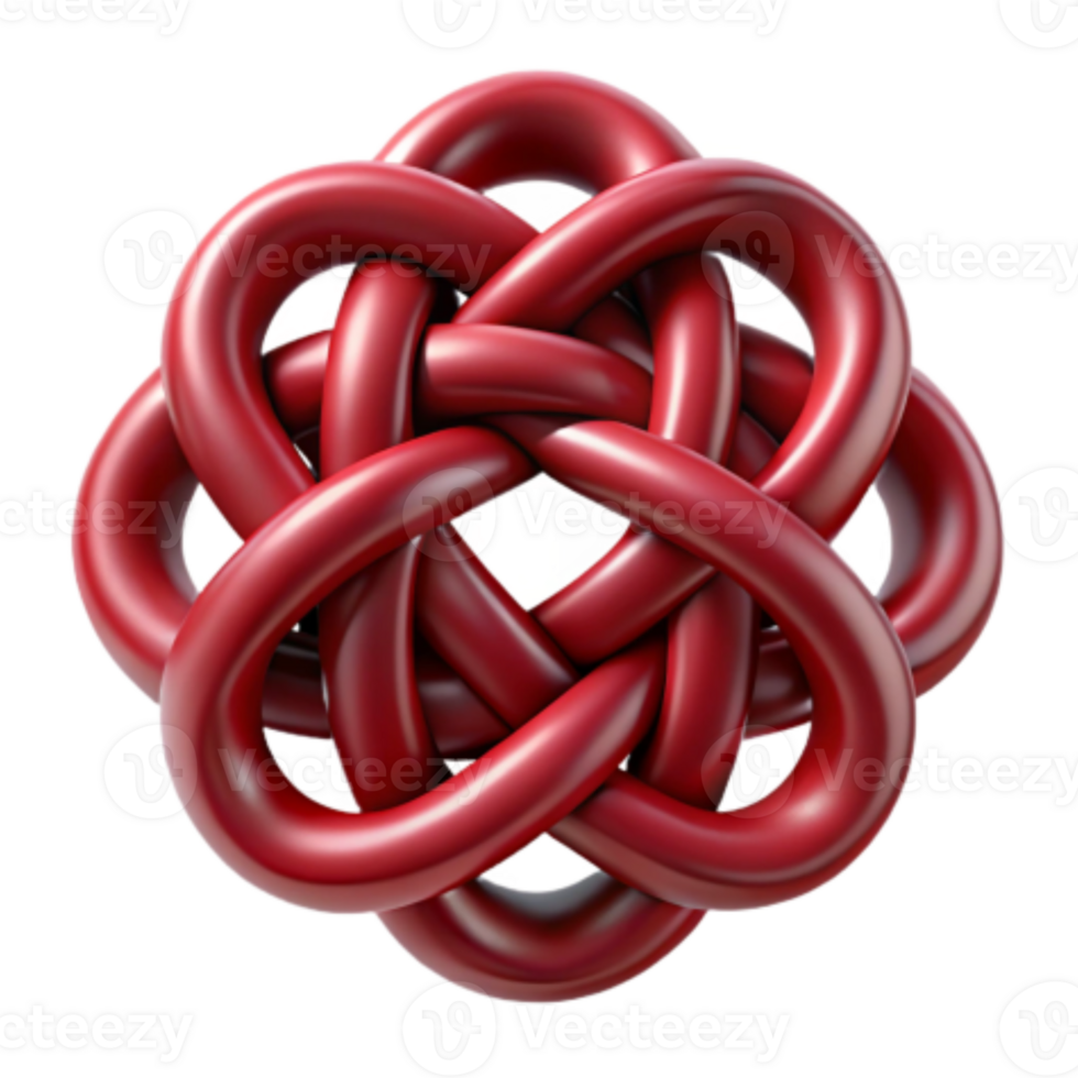 extraordinary modern Intricate Knot Design 3D Render of Complex Intertwined Pattern professional png