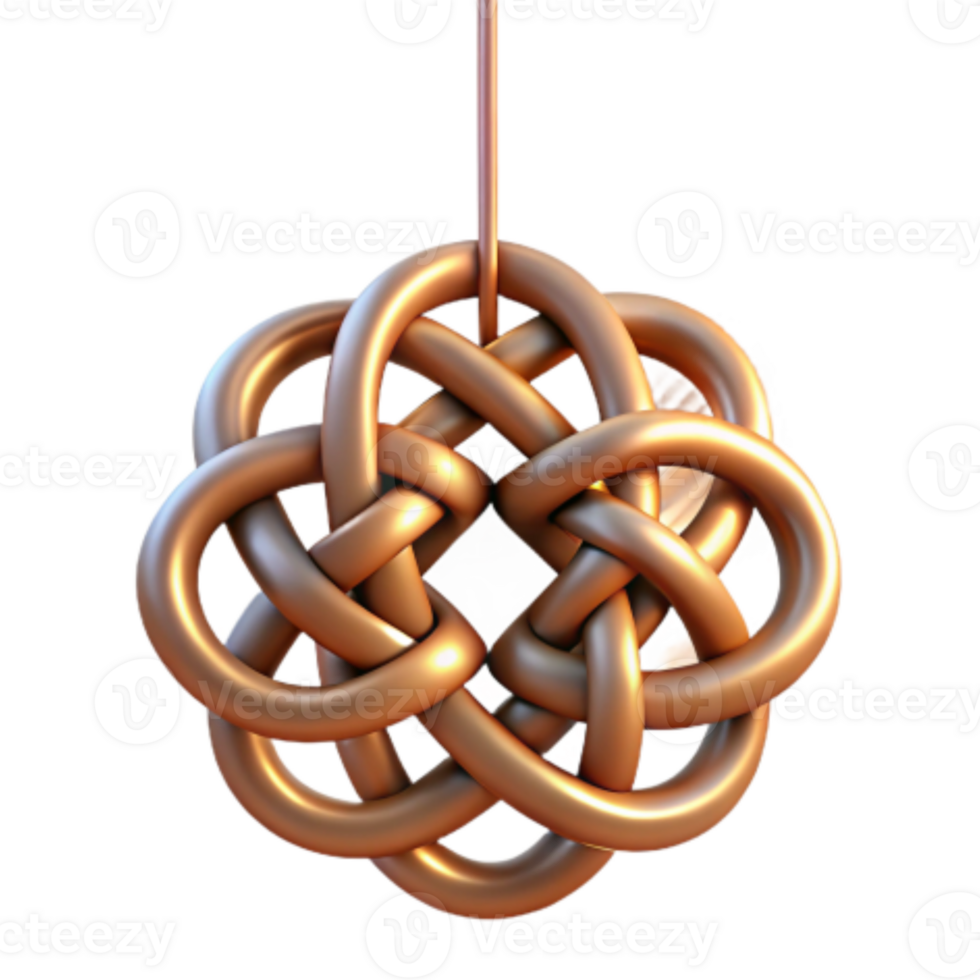 magnificent modern Intricate Knot Design 3D Render of a Complex Intertwined Pattern original png