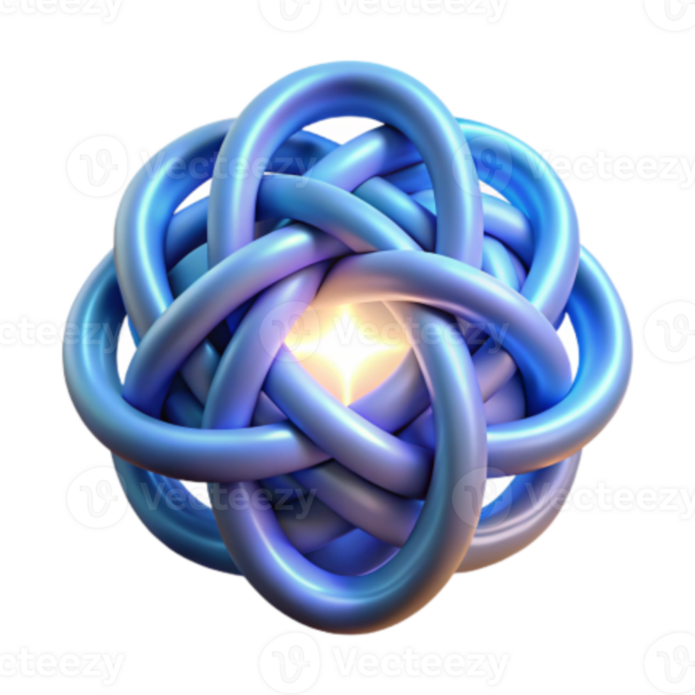 extraordinary classic Intricate Knot Design Abstract 3D Render original png
