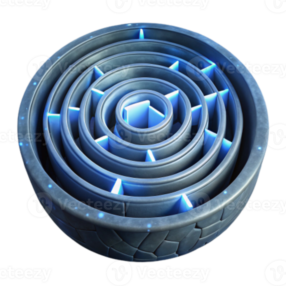 impressive abstract 3D Spiral Maze Puzzle Challenge original png