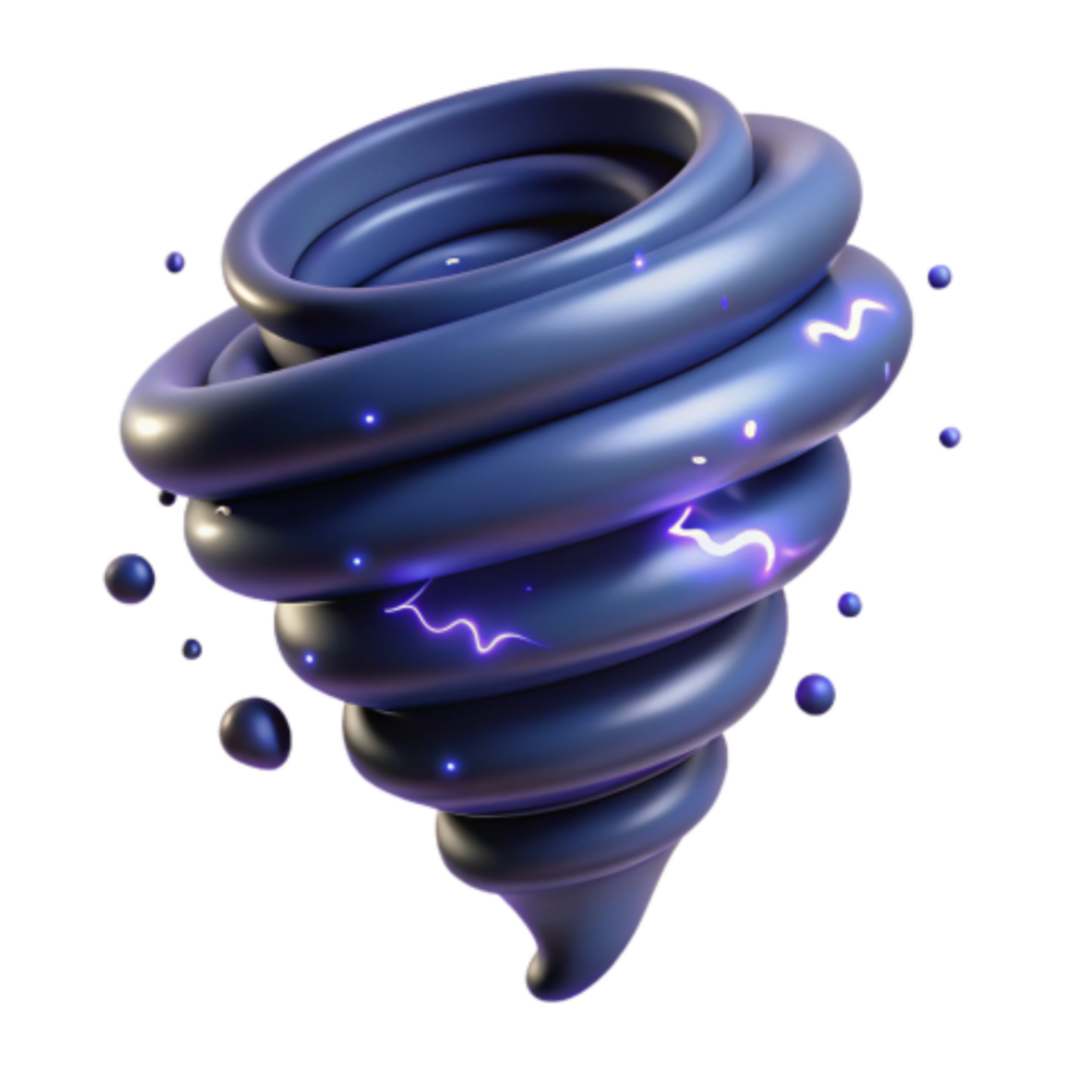 impressive creative Abstract Vortex 3D Render of Swirling Energy high quality png