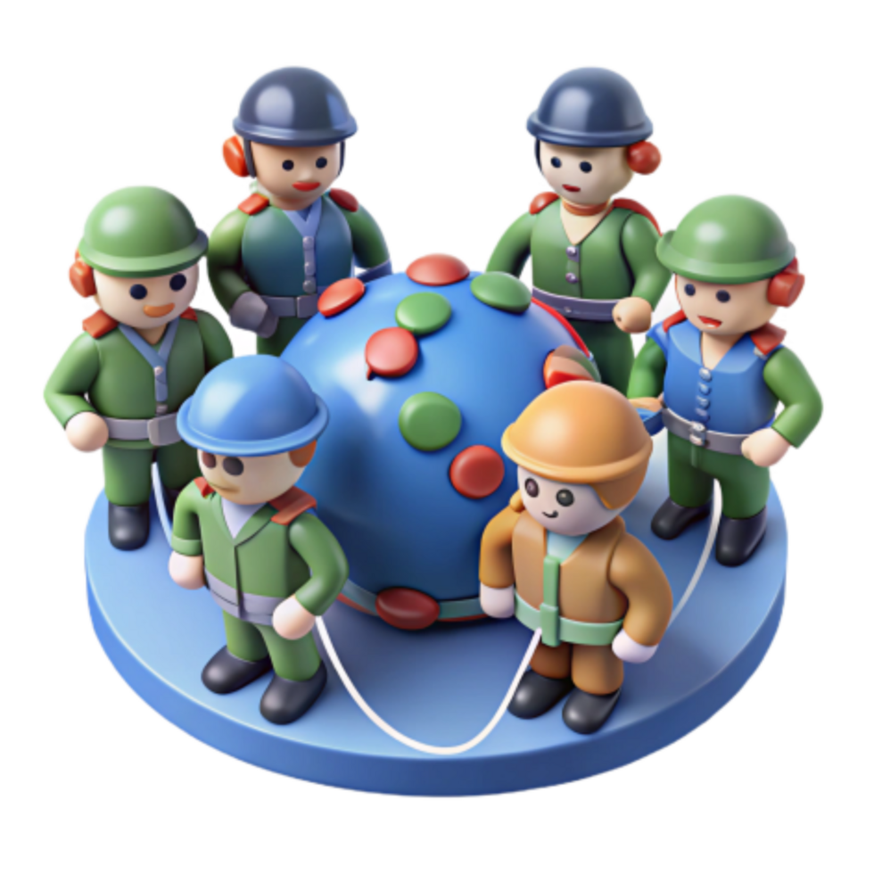 vibrant minimalist Global Teamwork Diverse Workers Unite exclusive png